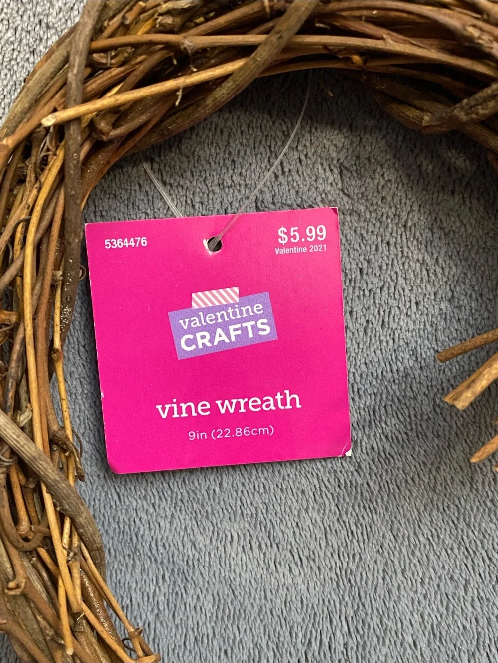 9” Heart-Shaped Vine Wreath